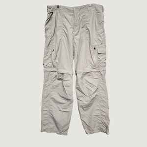 Eastern Mountain Sports Convertible Cargo Pants Mens 38 (fits 36x32) Tan Hiking